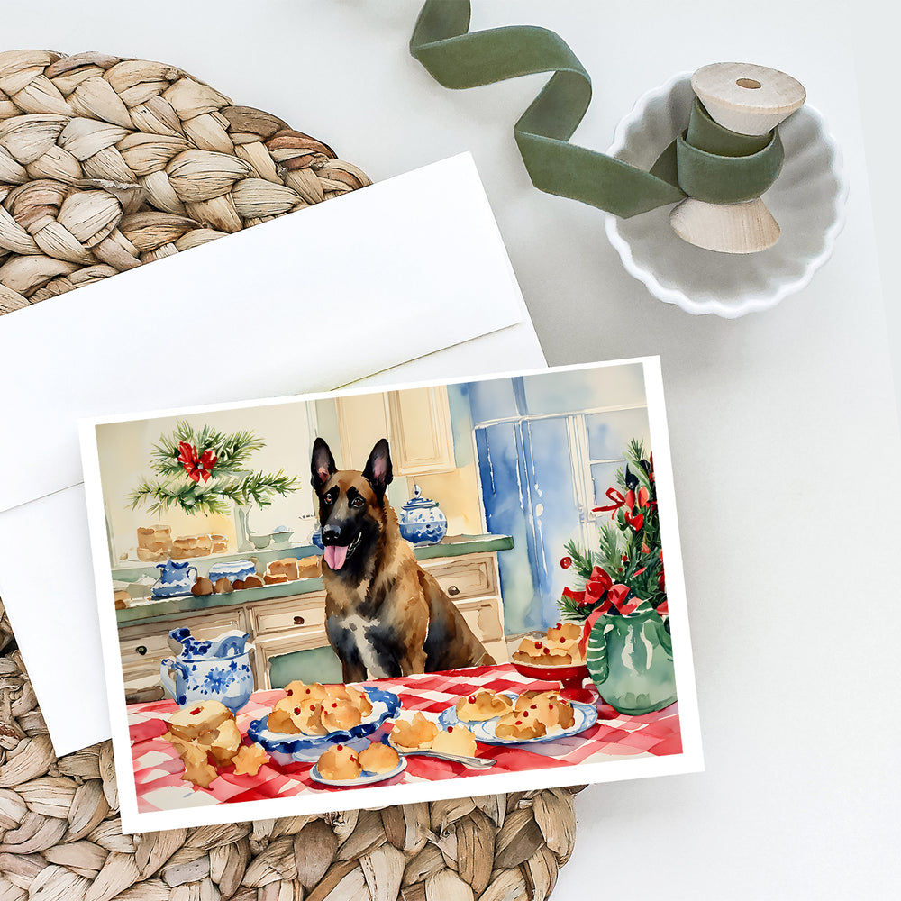 Belgian Malinois Christmas Cookies Greeting Cards Pack of 8 Image 2
