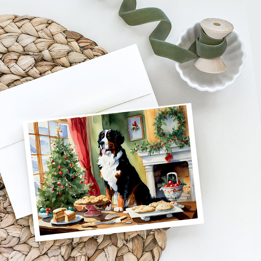 Bernese Mountain Dog Christmas Cookies Greeting Cards Pack of 8 Image 2