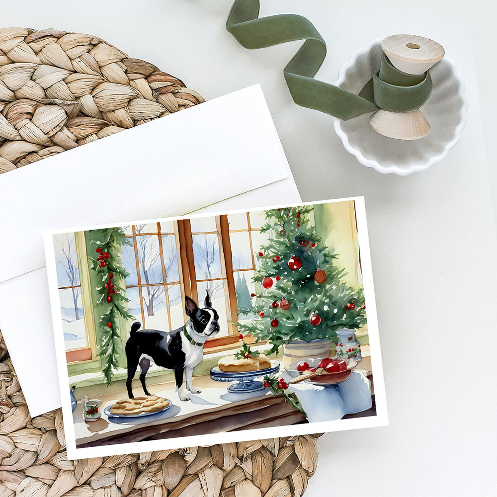 Boston Terrier Christmas Cookies Greeting Cards Pack of 8 Image 2