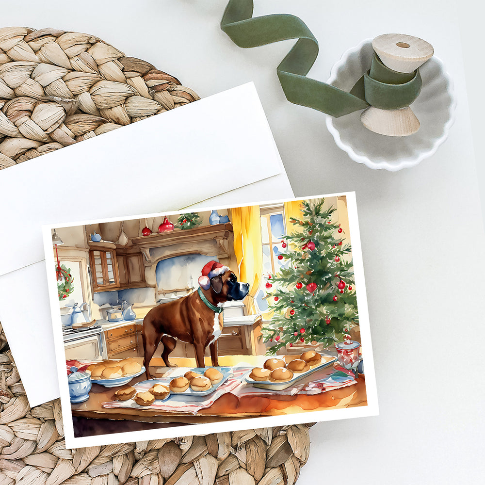Boxer Christmas Cookies Greeting Cards Pack of 8 Image 2