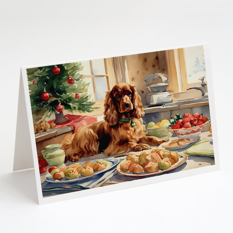 Cocker Spaniel Christmas Cookies Greeting Cards Pack of 8 Image 1