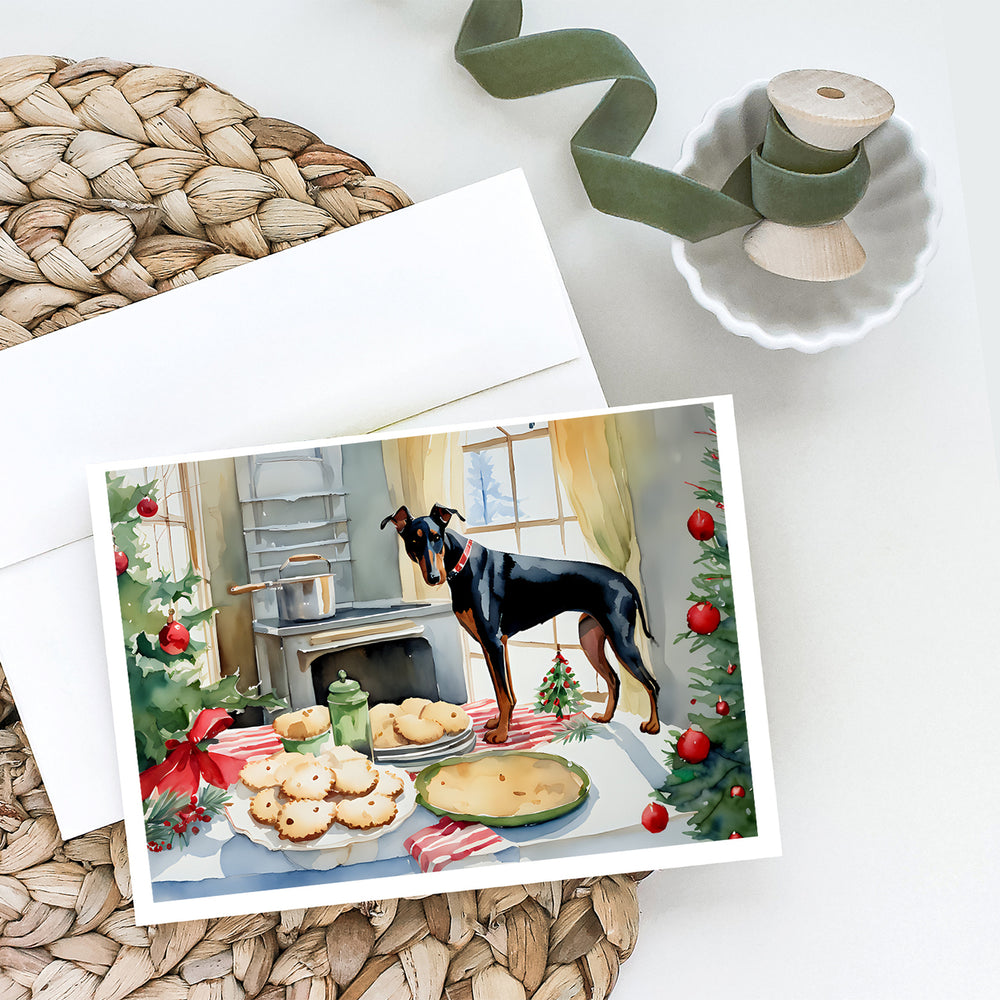 Doberman Pinscher Christmas Cookies Greeting Cards Pack of 8 Image 2