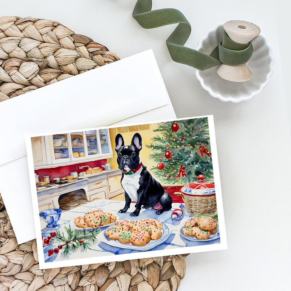French Bulldog Christmas Cookies Greeting Cards Pack of 8 Image 2