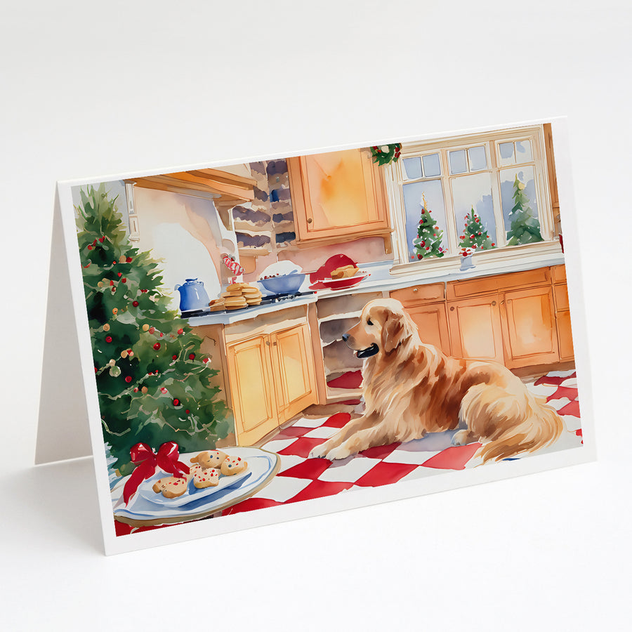 Golden Retriever Christmas Cookies Greeting Cards Pack of 8 Image 1