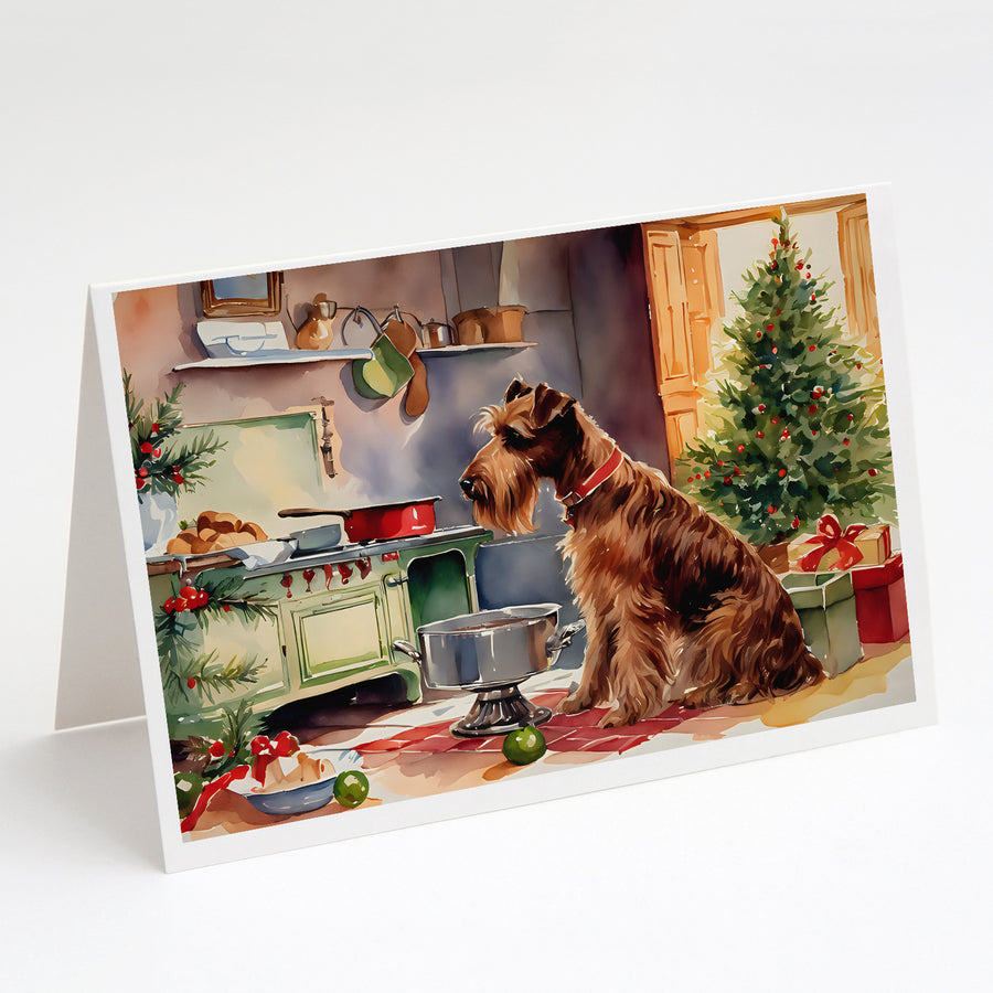 Irish Terrier Christmas Cookies Greeting Cards Pack of 8 Image 1