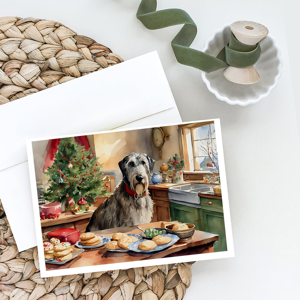 Irish Wolfhound Christmas Cookies Greeting Cards Pack of 8 Image 2