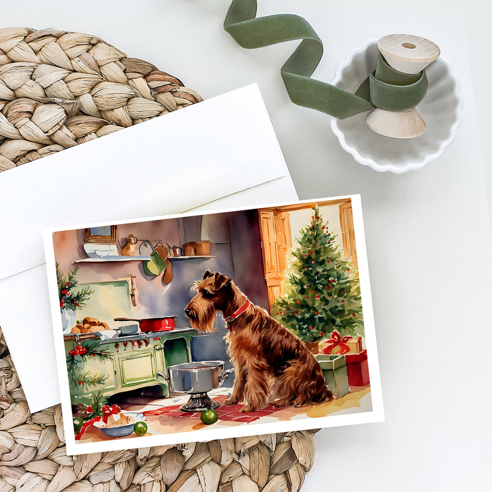 Irish Terrier Christmas Cookies Greeting Cards Pack of 8 Image 2