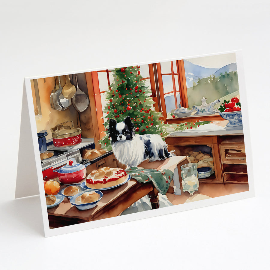 Japanese Chin Christmas Cookies Greeting Cards Pack of 8 Image 1