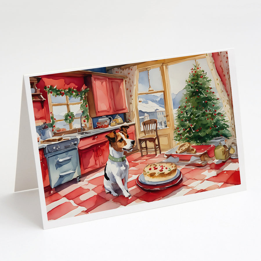 Jack Russell Terrier Christmas Cookies Greeting Cards Pack of 8 Image 1