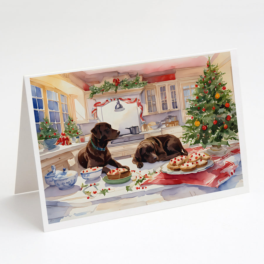 Labrador Retriever Christmas Cookies Greeting Cards Pack of 8 Image 1
