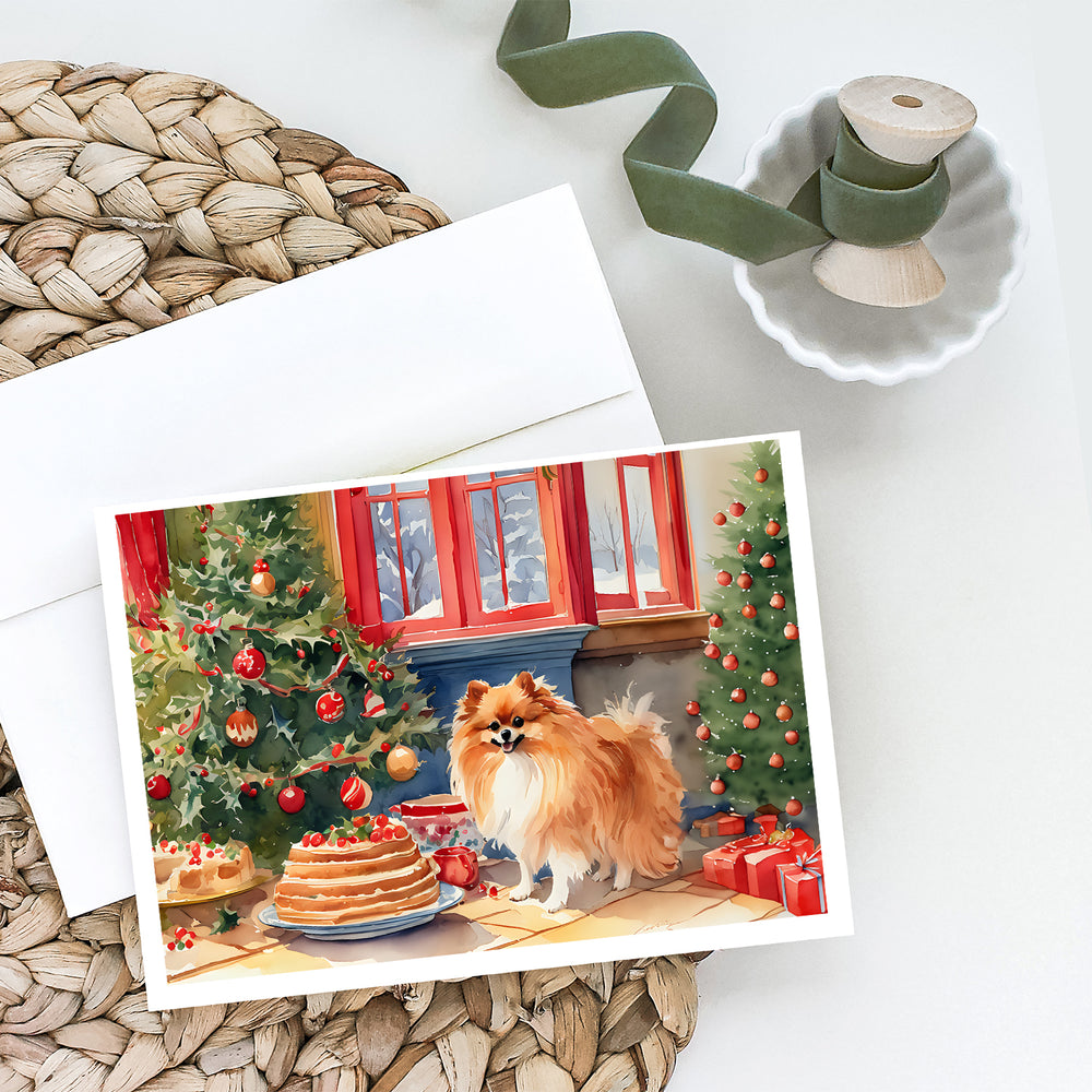 Pomeranian Christmas Cookies Greeting Cards Pack of 8 Image 2