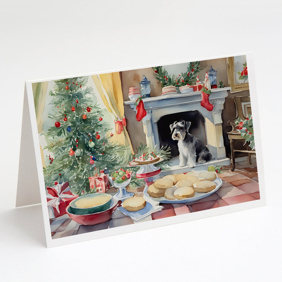 Schnauzer Christmas Cookies Greeting Cards Pack of 8 Image 1