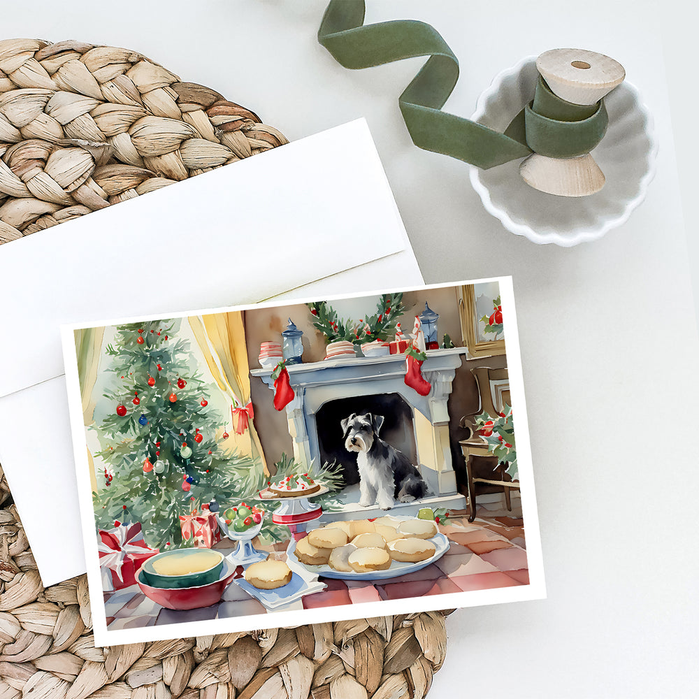 Schnauzer Christmas Cookies Greeting Cards Pack of 8 Image 2