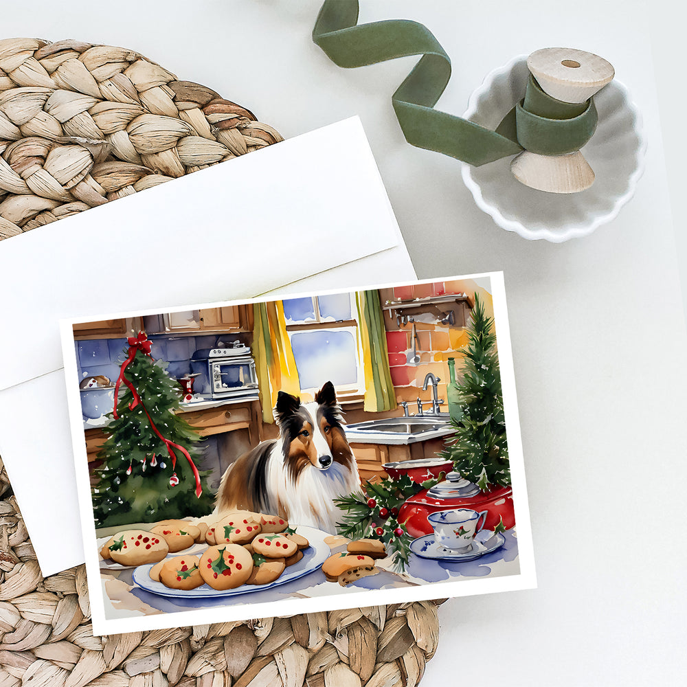 Sheltie Christmas Cookies Greeting Cards Pack of 8 Image 2