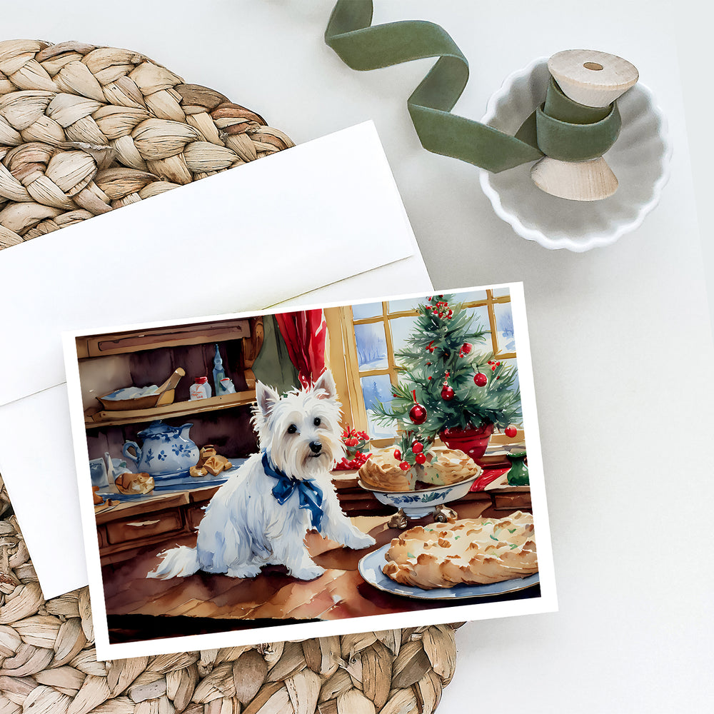 Westie Christmas Cookies Greeting Cards Pack of 8 Image 2