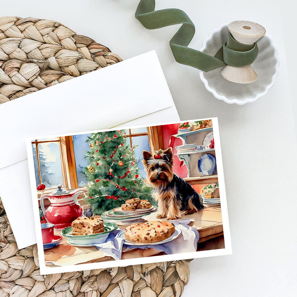 Yorkshire Terrier Yorkie Christmas Cookies Greeting Cards Pack of 8 Image 2