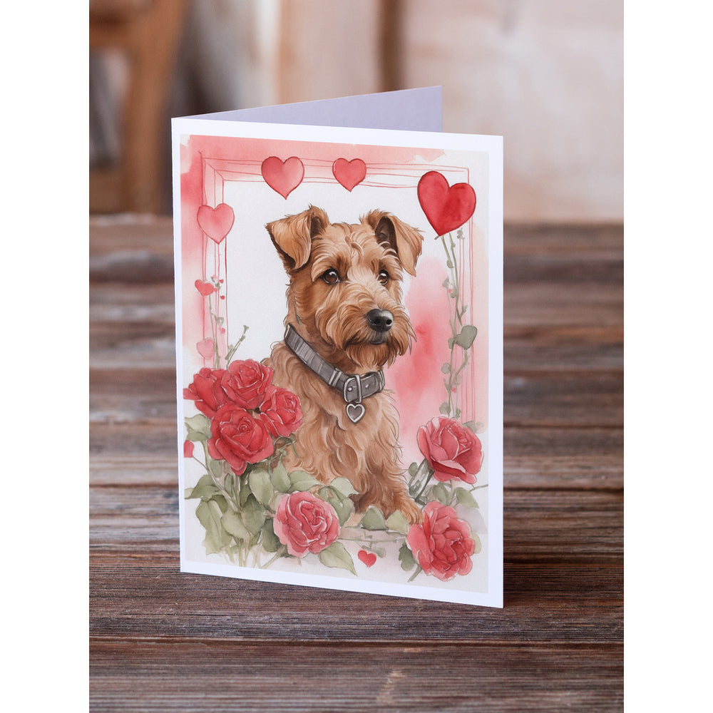 Irish Terrier Valentine Roses Greeting Cards Pack of 8 Image 2