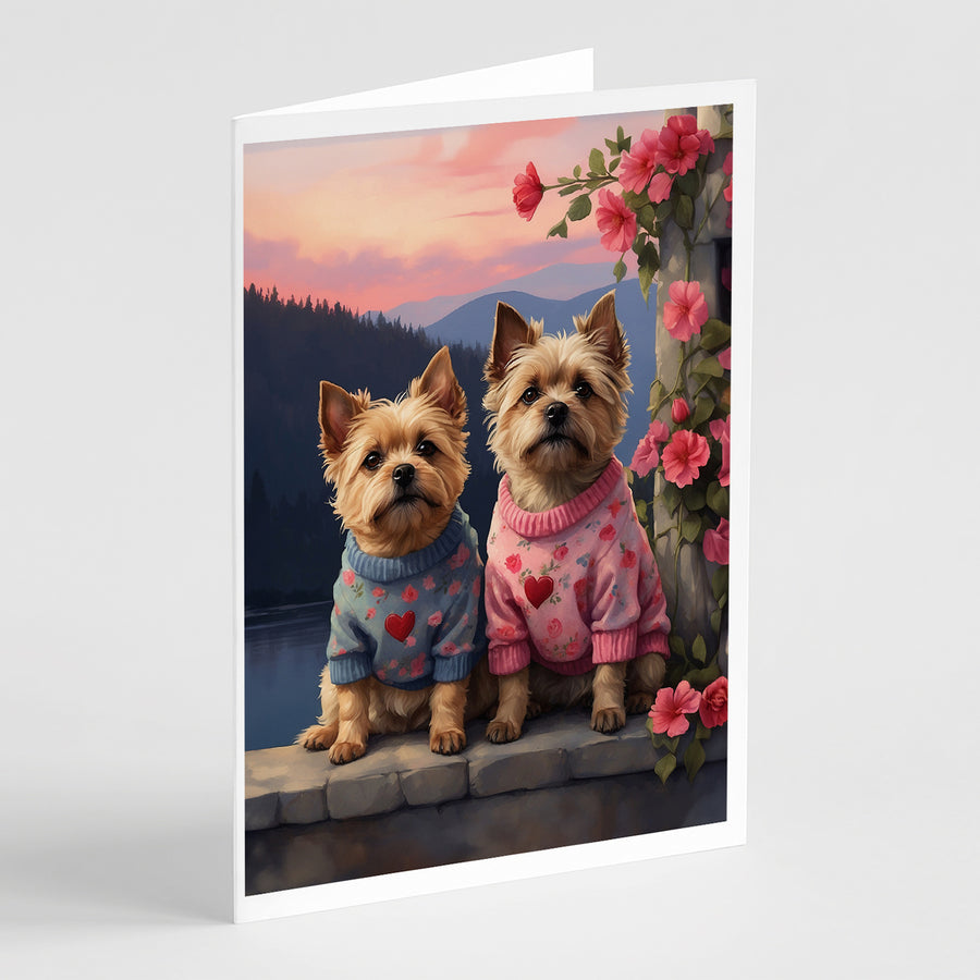 Cairn Terrier Two Hearts Greeting Cards Pack of 8 Image 1