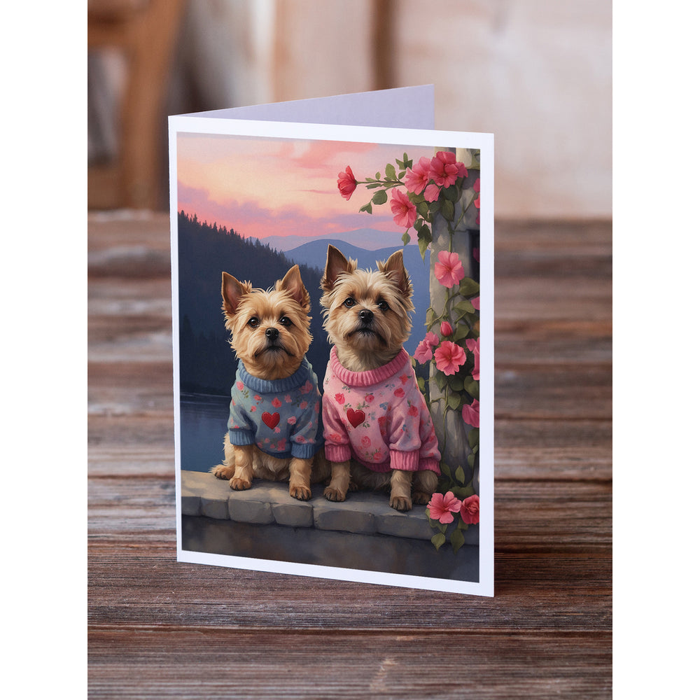 Cairn Terrier Two Hearts Greeting Cards Pack of 8 Image 2