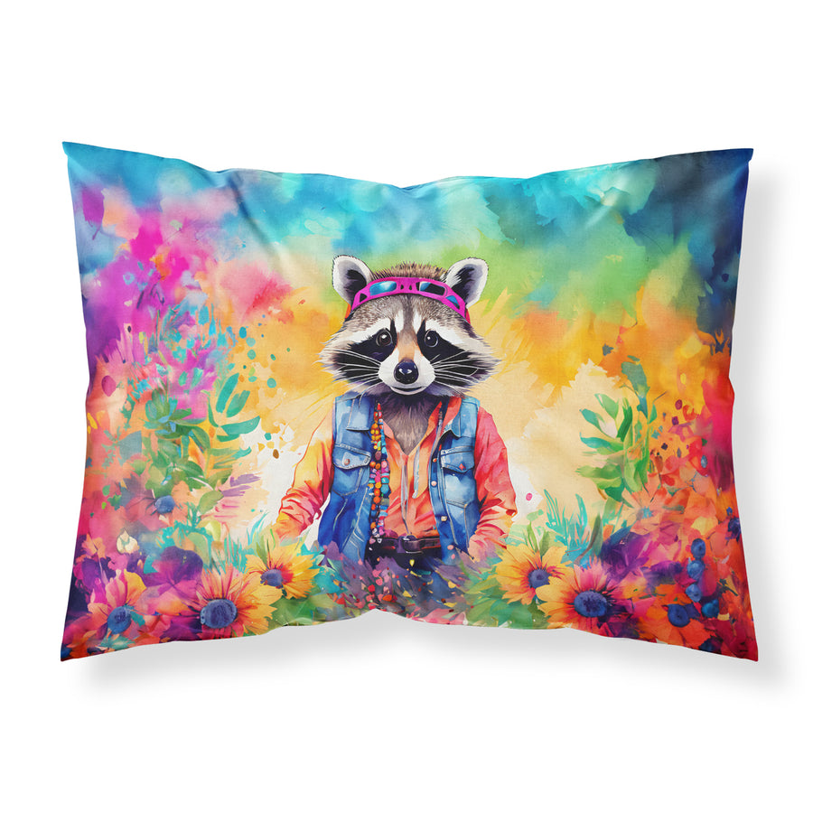 Hippie Animal Raccoon Standard Pillowcase Image 1