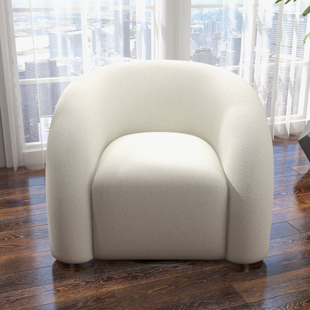 SEYNAR Modern Glam 360 Degree Swivel Velvet Accent Armchair with Tufted Back Image 3
