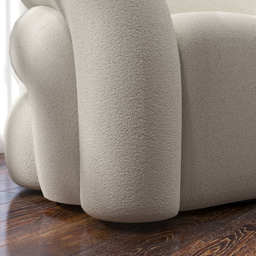 SEYNAR Modern Glam 360 Degree Swivel Velvet Accent Armchair with Tufted Back Image 8