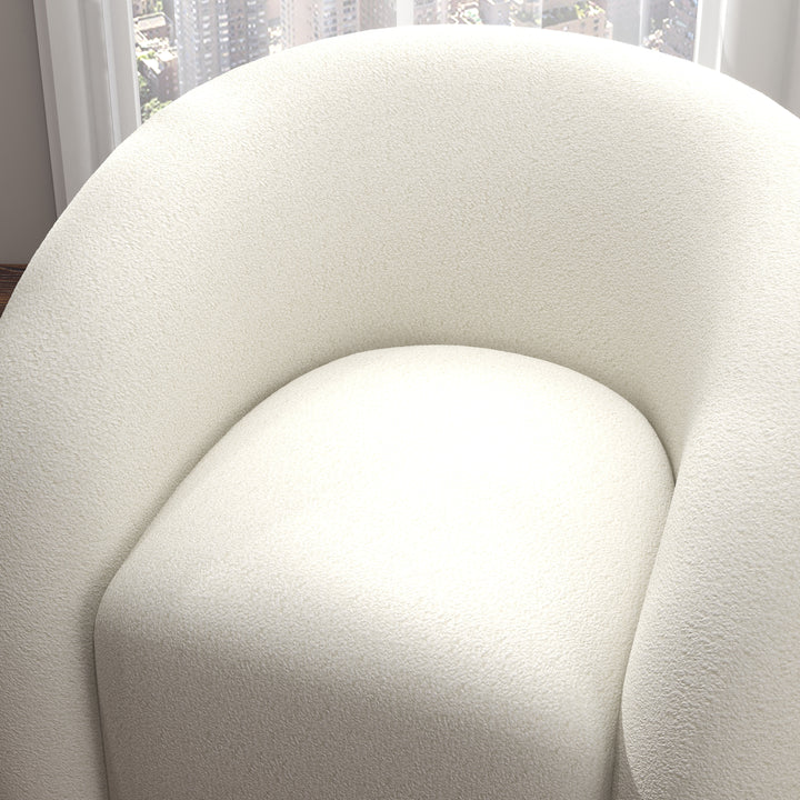SEYNAR Modern Glam 360 Degree Swivel Velvet Accent Armchair with Tufted Back Image 9