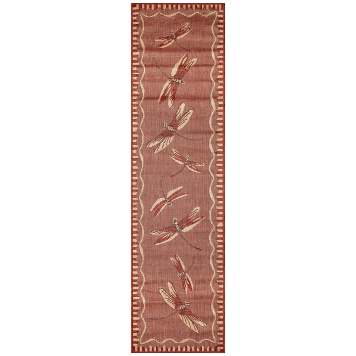 Liora Manne Carmel Dragonfly Indoor Outdoor Area Rug Chili Image 12