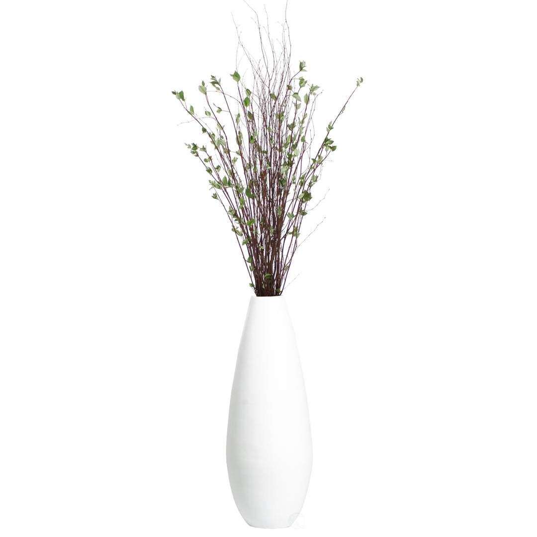 31.5" Spun Bamboo Tall Floor Vase - Sleek Metallic Finish, Elegant Home Decoration, Modern Accent Piece, Living Room Image 3