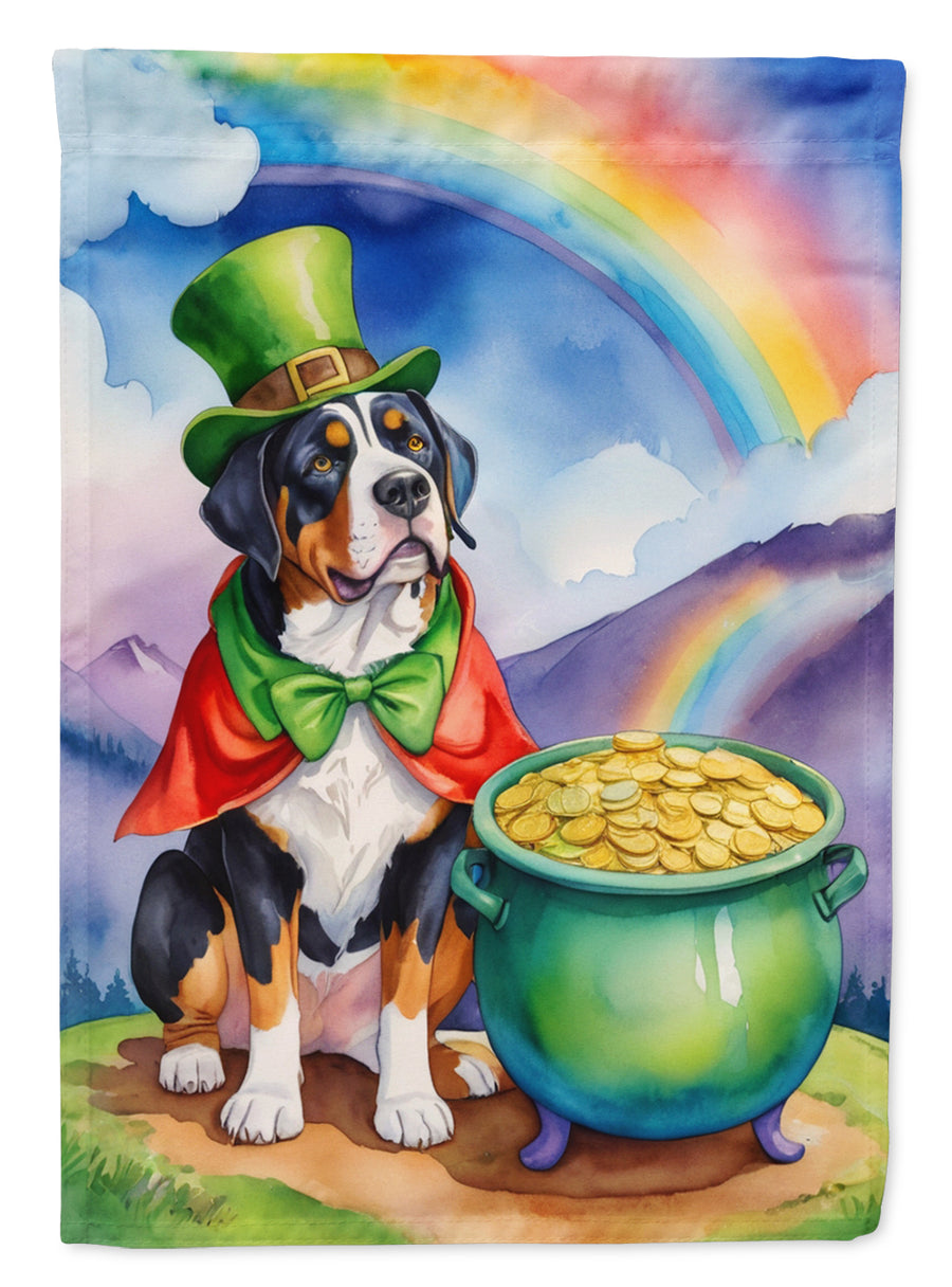 Greater Swiss Mountain Dog St Patricks Day House Flag Image 1