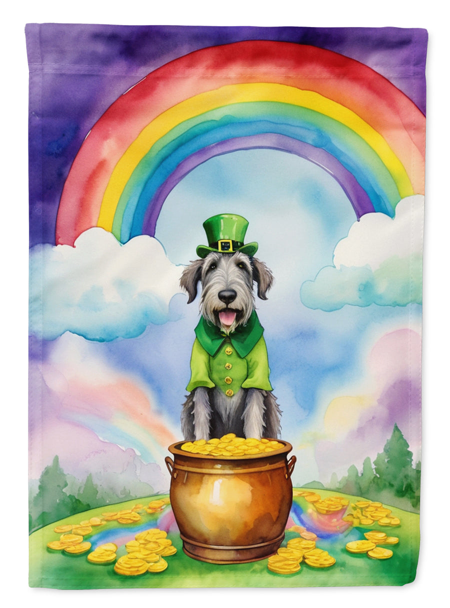 Irish Wolfhound St Patricks Day House Flag Image 1