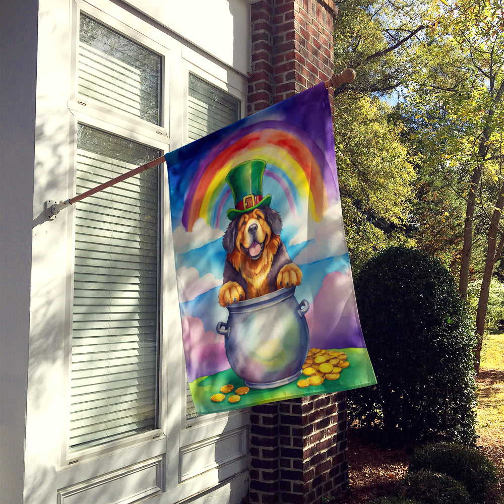 Tibetan Mastiff St Patricks Day House Flag Image 2