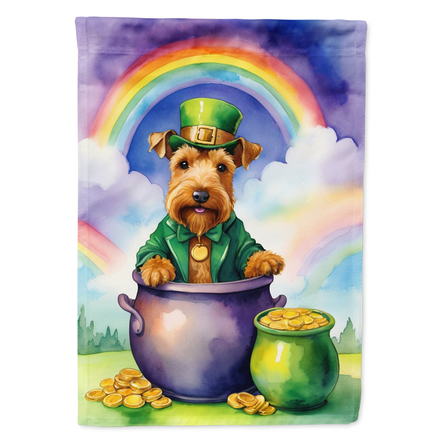 Welsh Terrier St Patricks Day House Flag Image 1