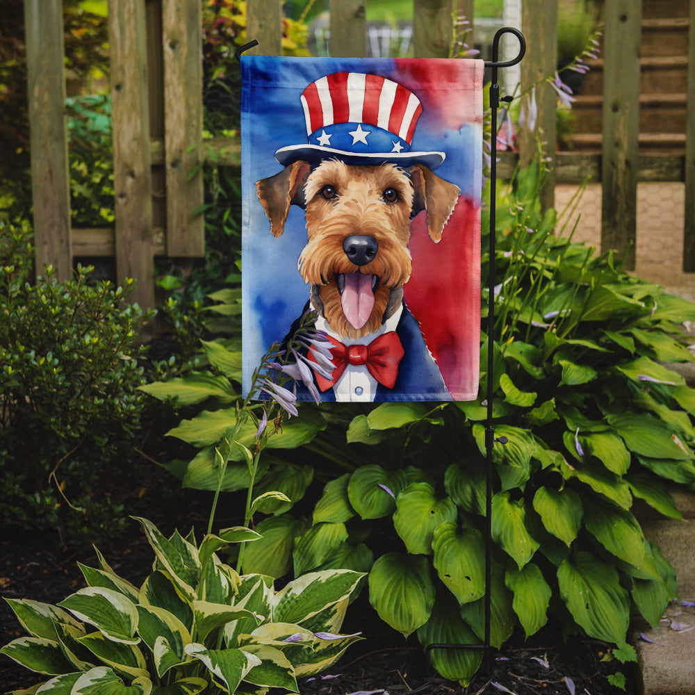 Airedale Terrier Patriotic American Garden Flag Image 2