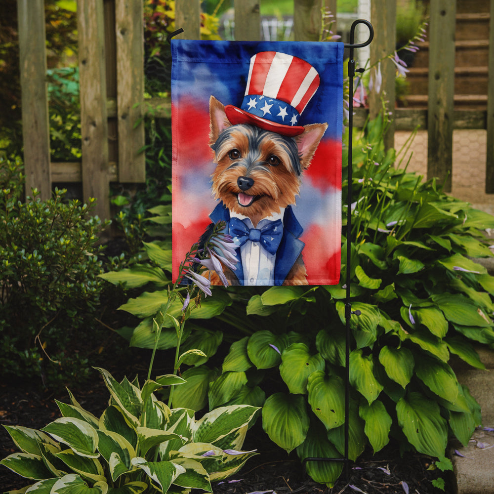 Australian Terrier Patriotic American Garden Flag Image 2
