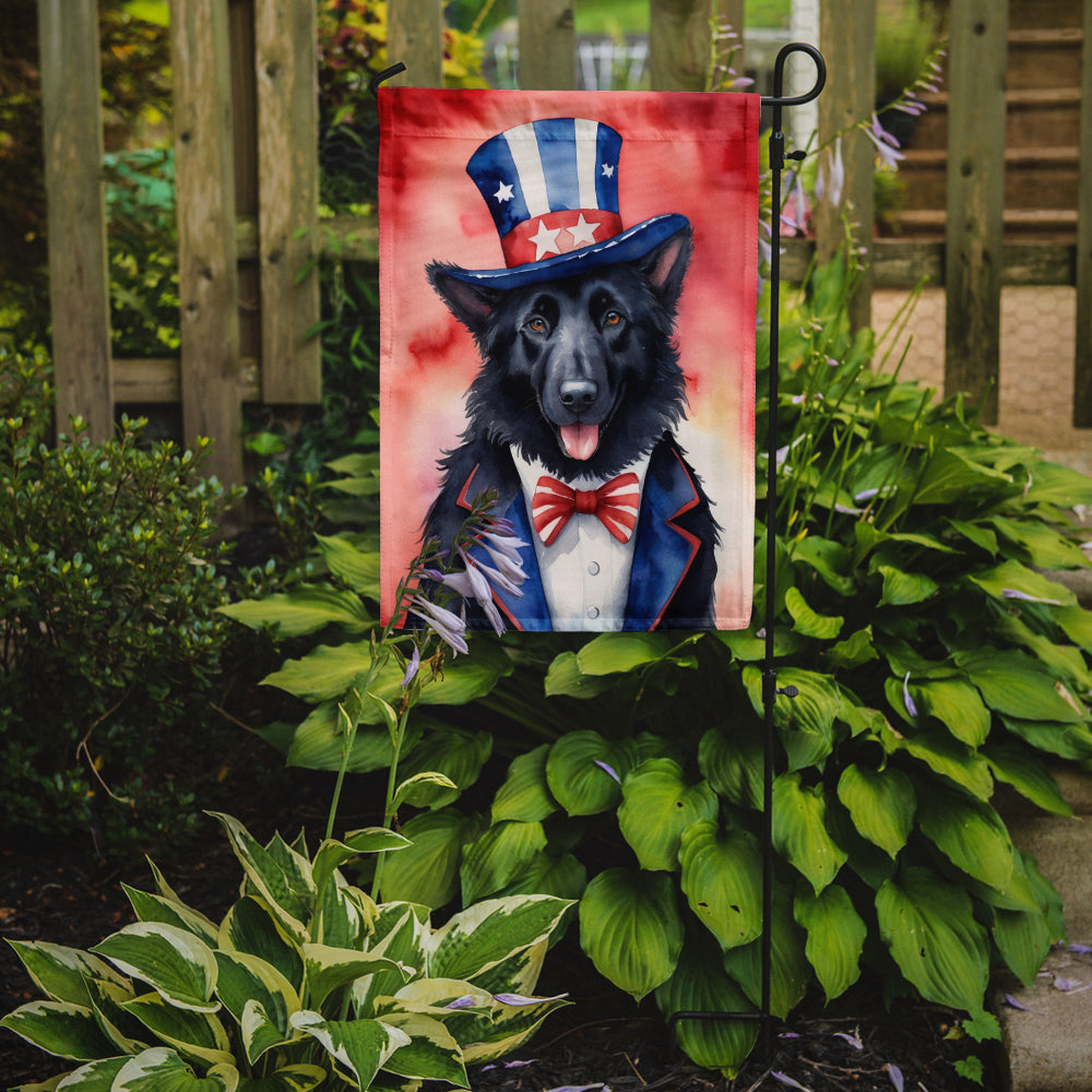 Belgian Sheepdog Patriotic American Garden Flag Image 2