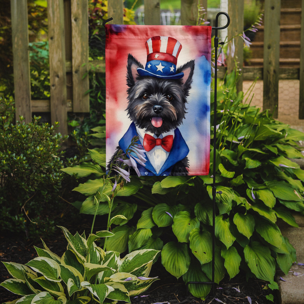 Cairn Terrier Patriotic American Garden Flag Image 2