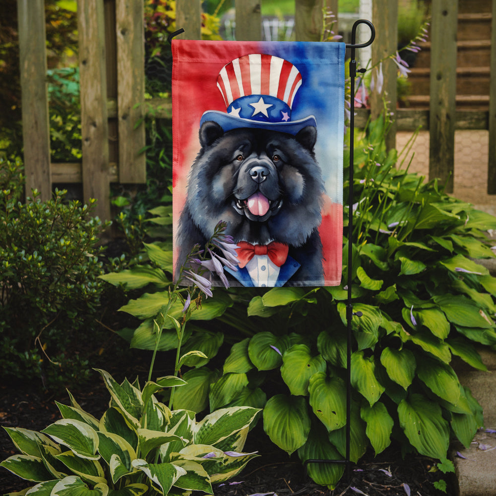 Chow Chow Patriotic American Garden Flag Image 2