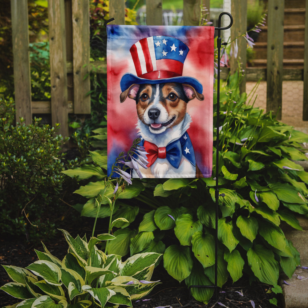 Jack Russell Terrier Patriotic American Garden Flag Image 2