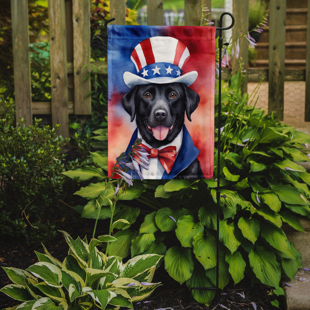 Labrador Retriever Patriotic American Garden Flag Image 2