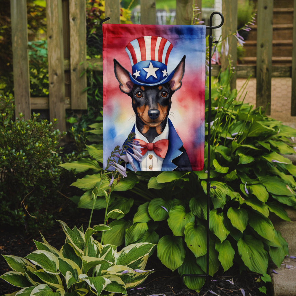 Manchester Terrier Patriotic American Garden Flag Image 2