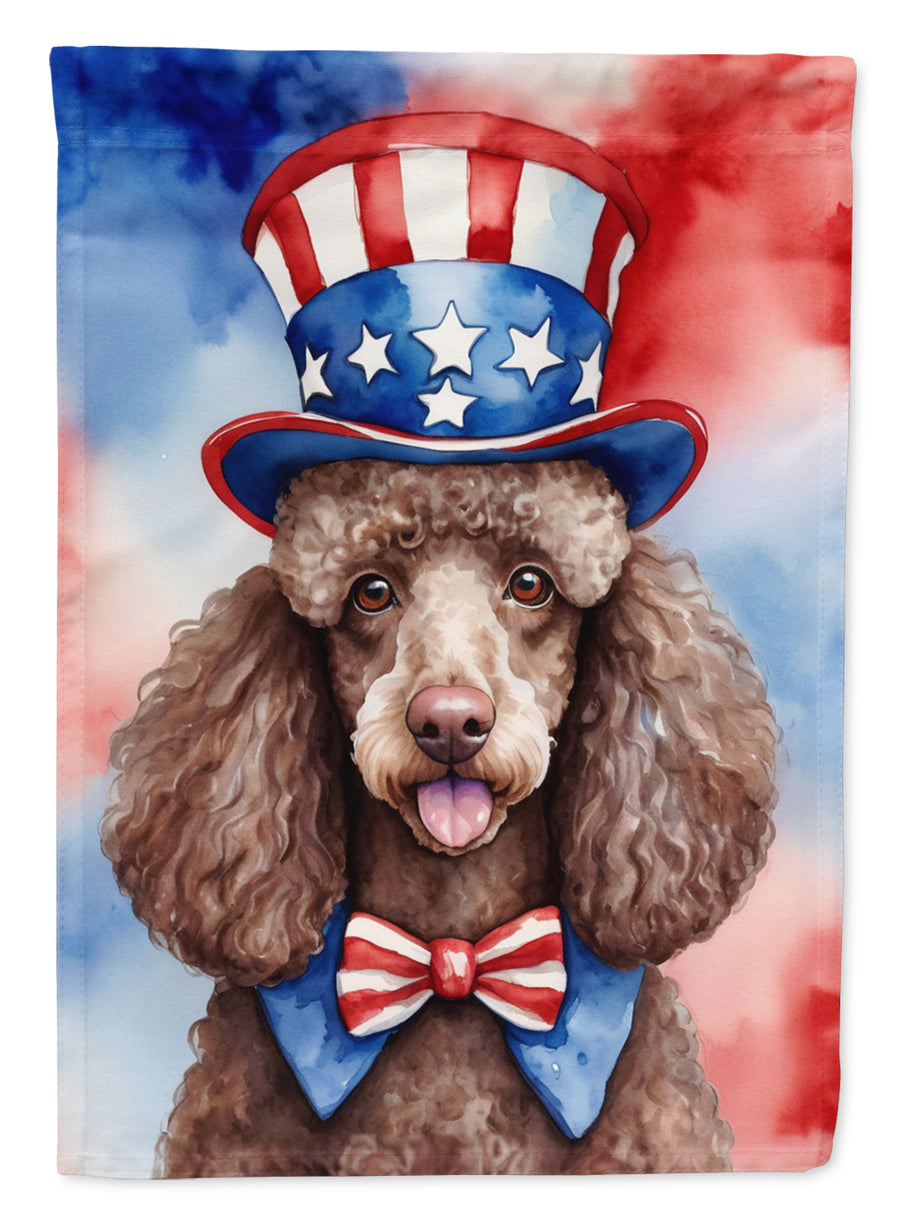 Poodle Patriotic American Garden Flag Image 1