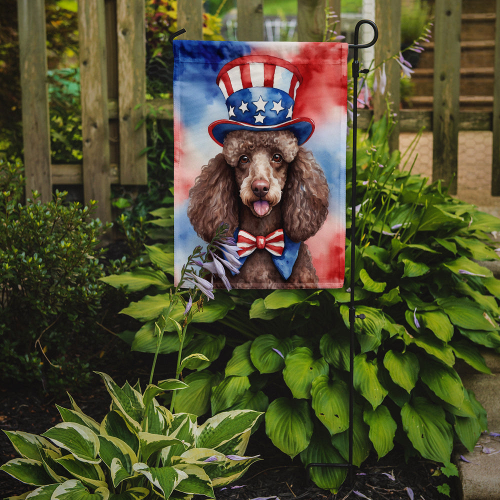 Poodle Patriotic American Garden Flag Image 2
