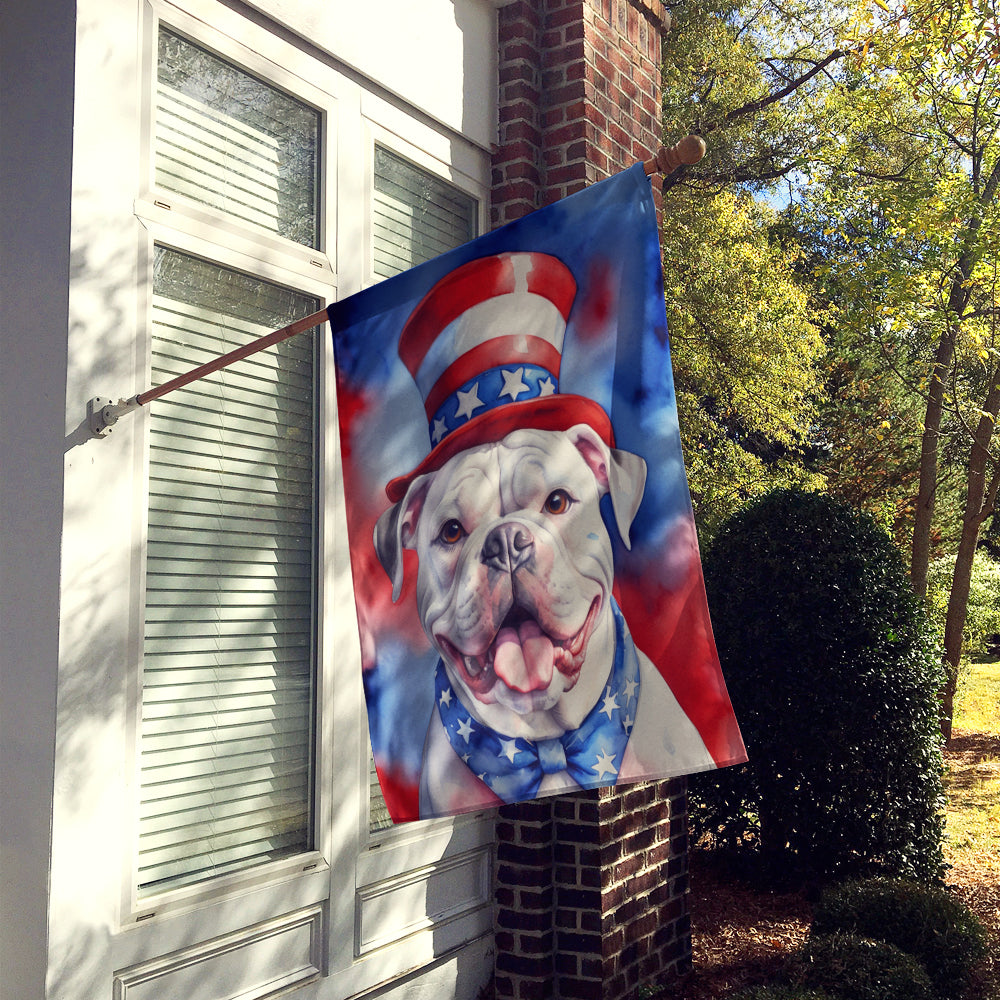 American Bulldog Patriotic American House Flag Image 2