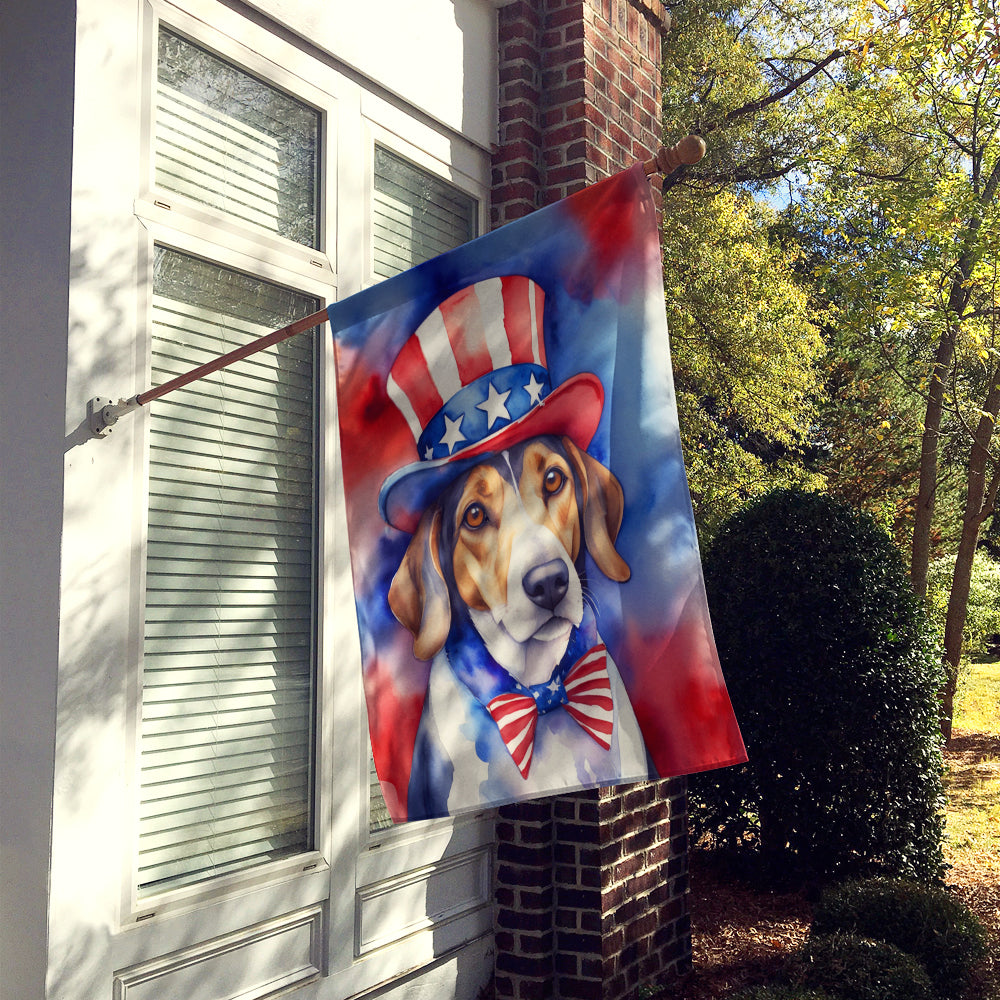 American Foxhound Patriotic American House Flag Image 2