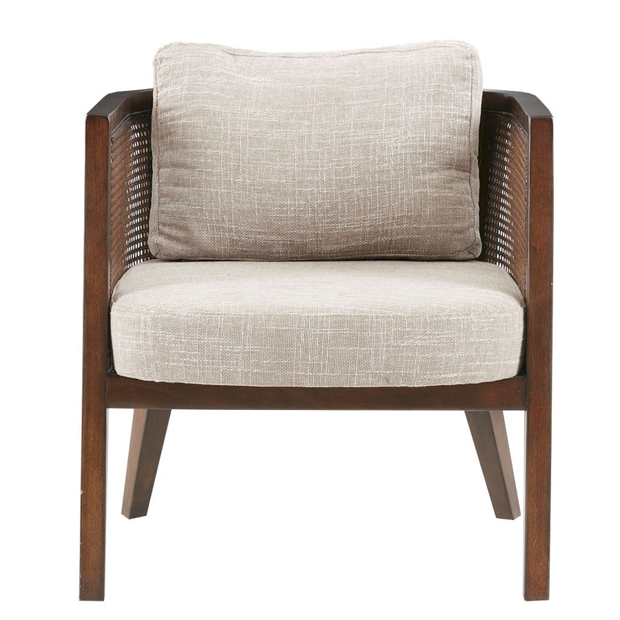 Gracie Mills Mollie Mid-Century Cane Upholstered Accent Chair - GRACE-10179 Image 1
