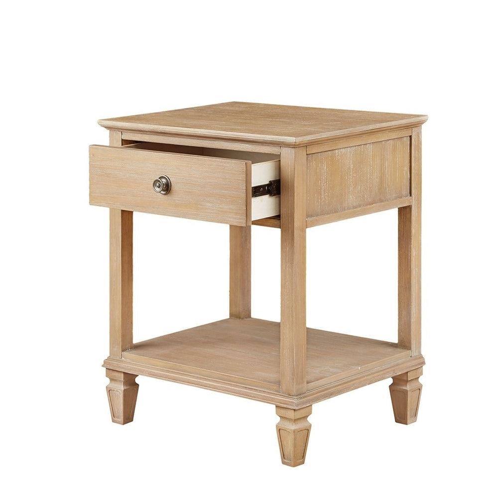 Gracie Mills Bolton Bedside Table with Drawer and Storage Shelf - GRACE-10770 Image 2