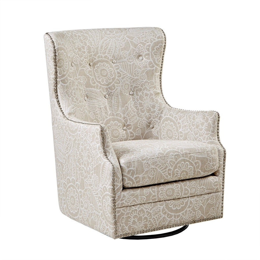 Gracie Mills Kennith Oversized Wingback-style Swivel Glider Chair - GRACE-10823 Image 1