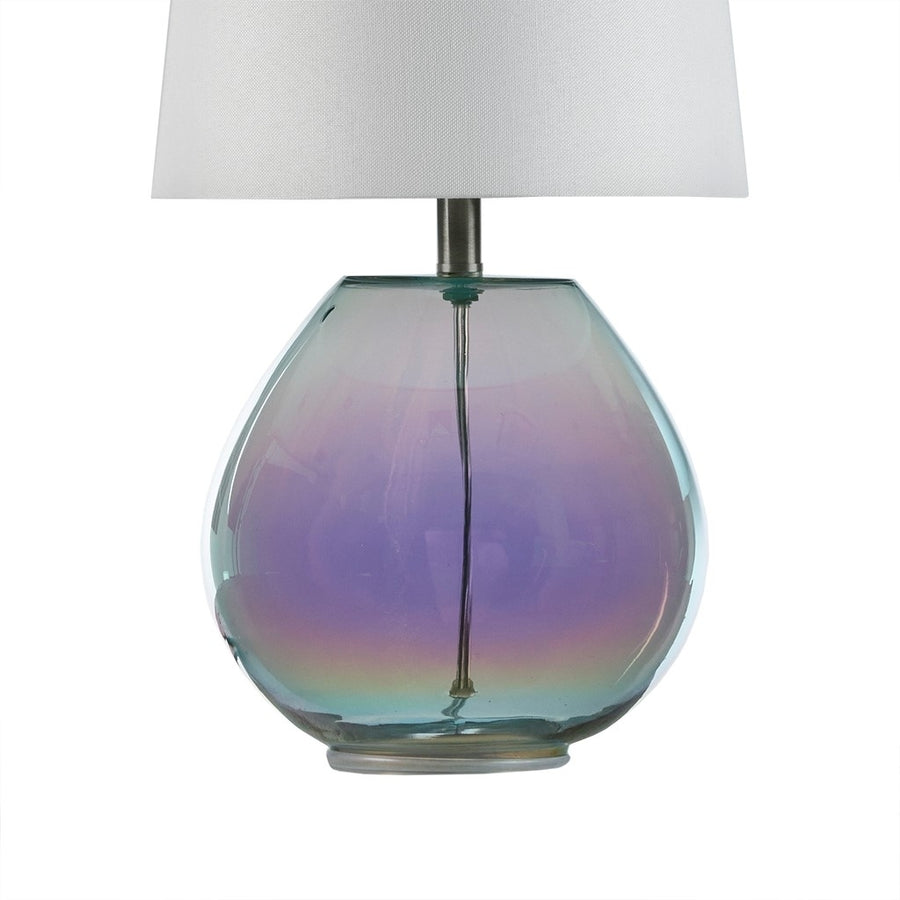 Gracie Mills Arturo Radiant Luminescence: Iridescent Glass Table Lamp - GRACE-11516 Image 1