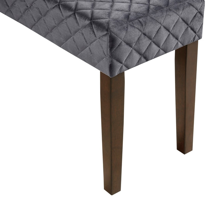 Gracie Mills Keenan Quilted Upholstered Accent Bench with Moroccan Finish - GRACE-14364 Image 3